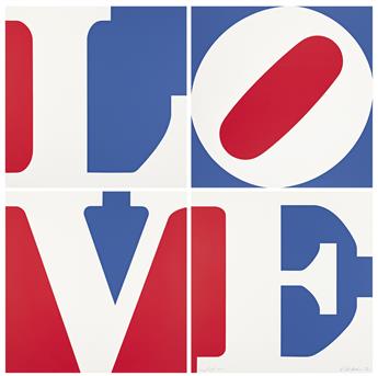 ROBERT INDIANA (1928 - 2018) Four Panel Love.                                                                                                    